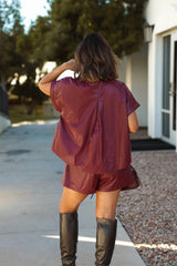 Bold Behavior Leather Top