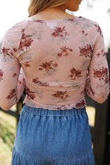 Sweet Nothing Floral Mesh Top