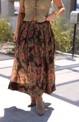 Romanticize Fall Floral Skirt
