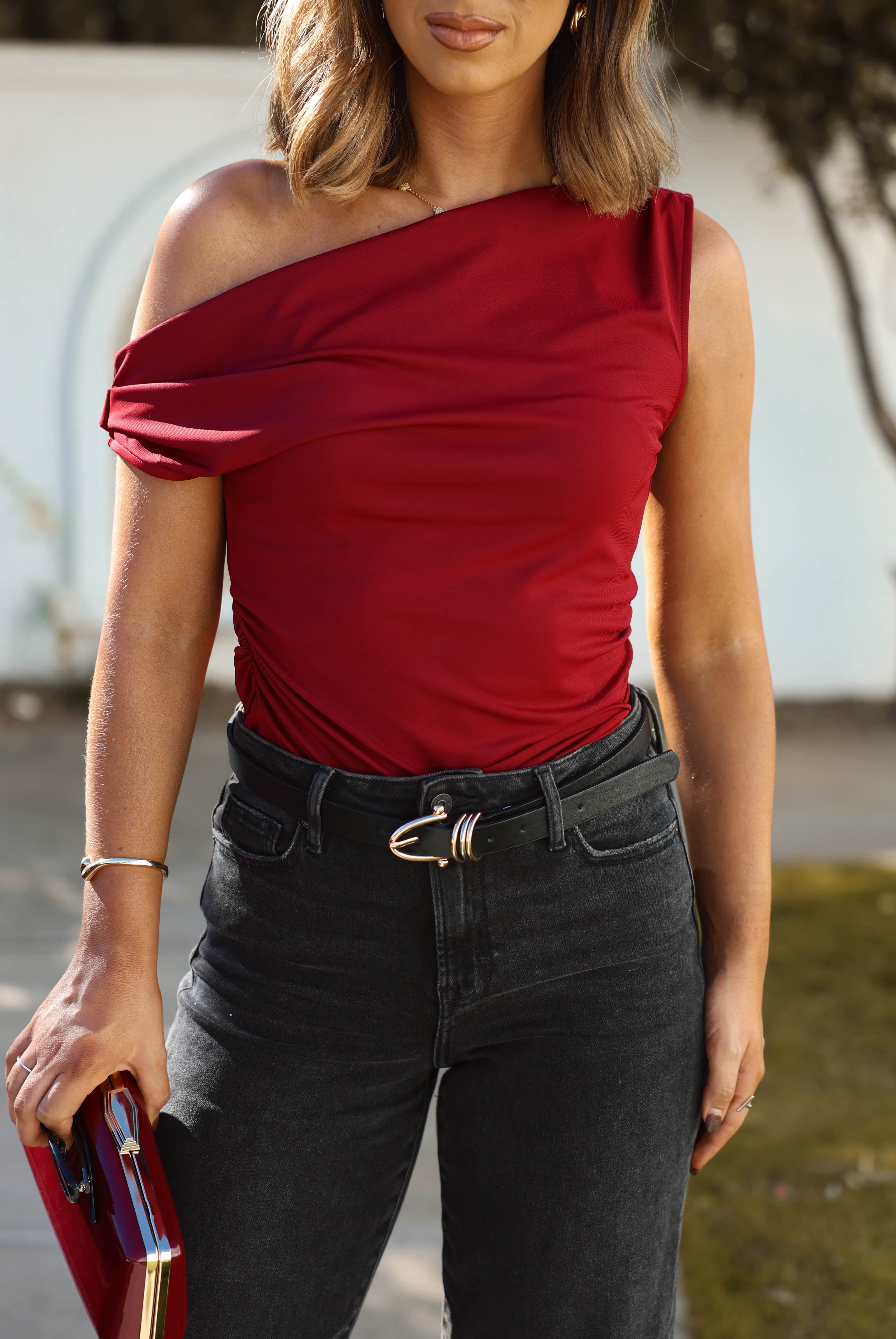 Shifted One Shoulder Top