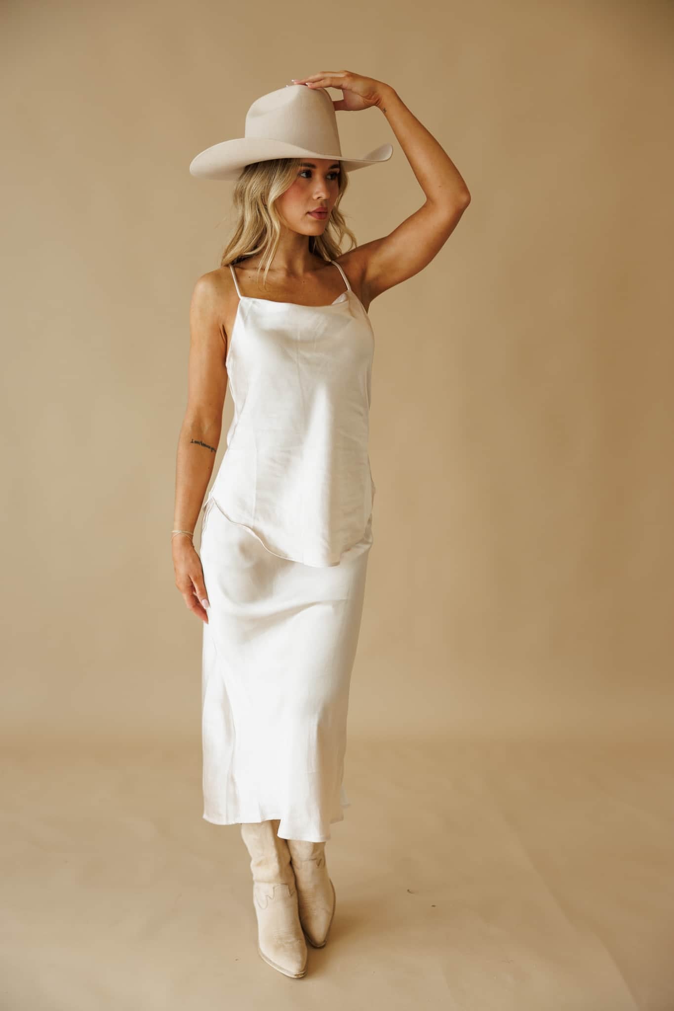 Sleek Satin Skirt