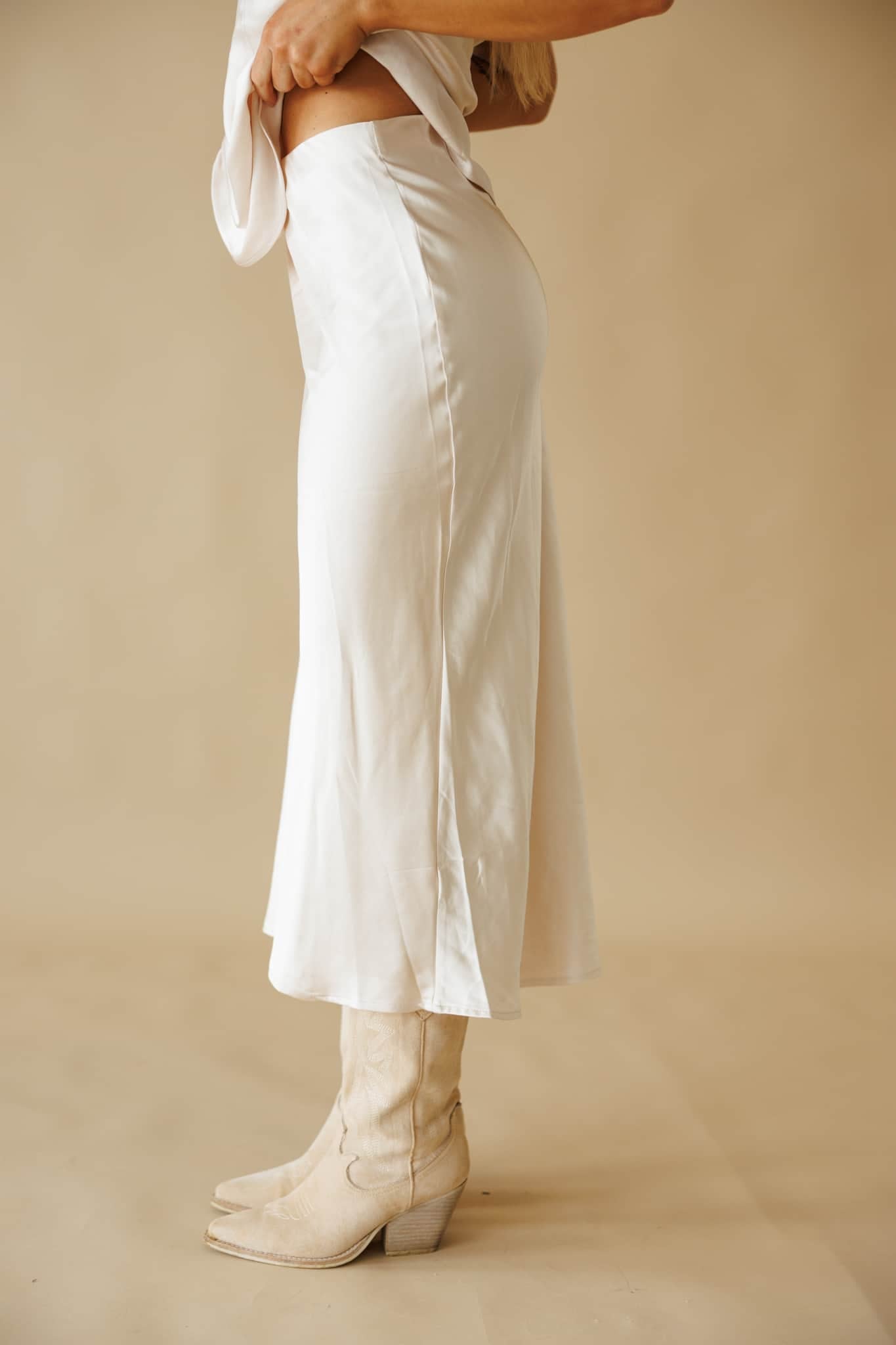 Sleek Satin Skirt