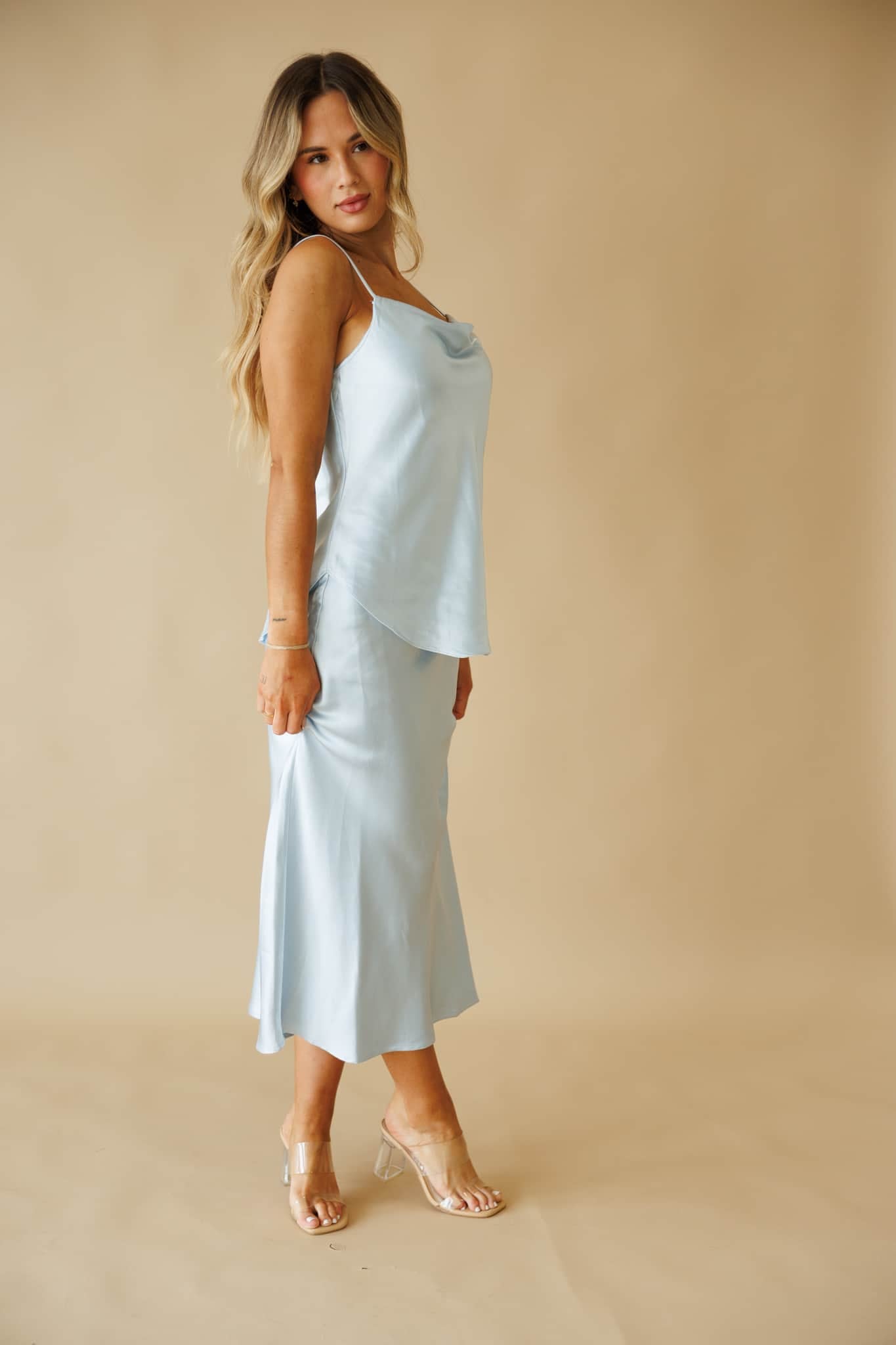 Sleek Satin Skirt