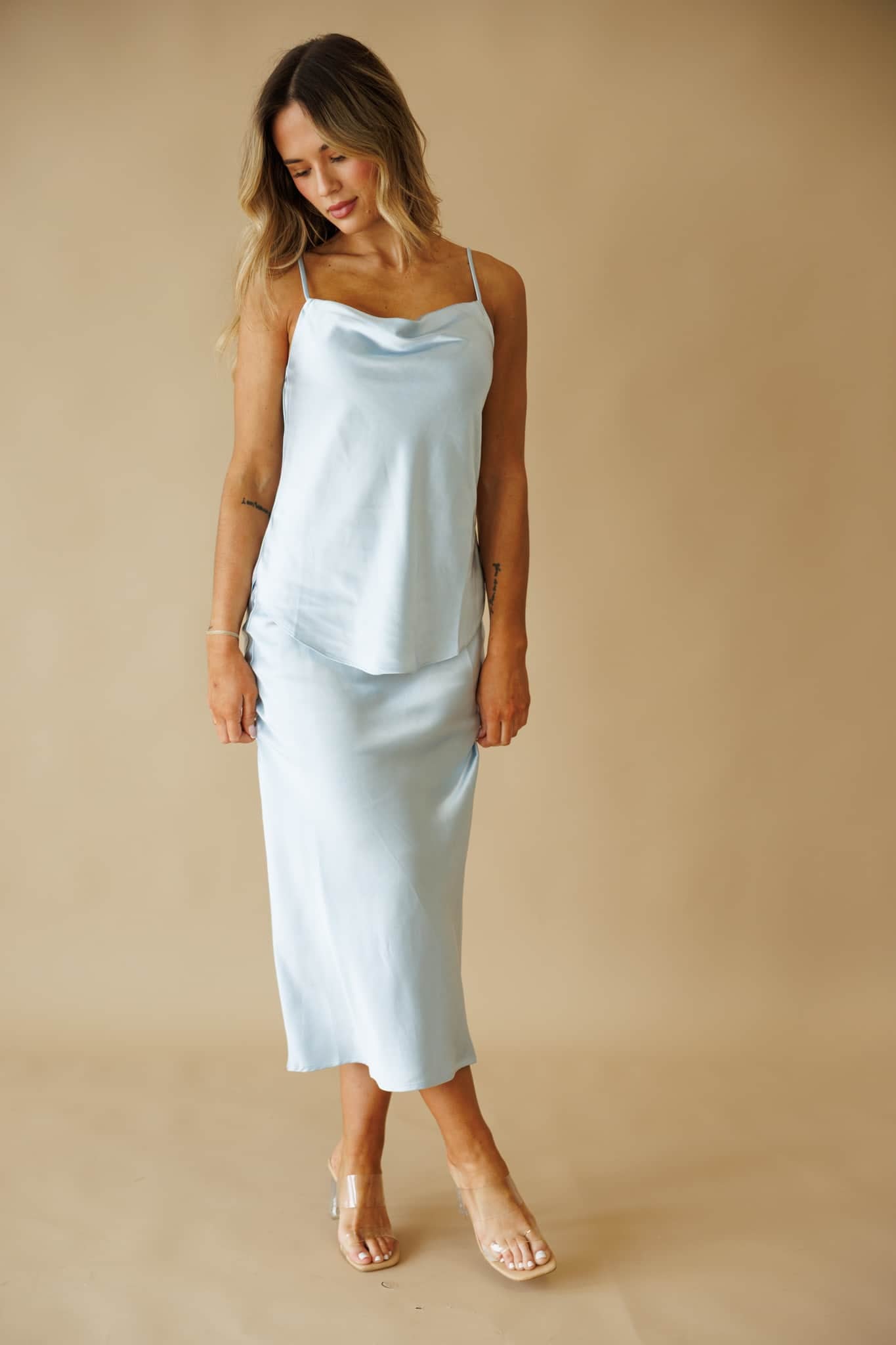 Sleek Satin Skirt