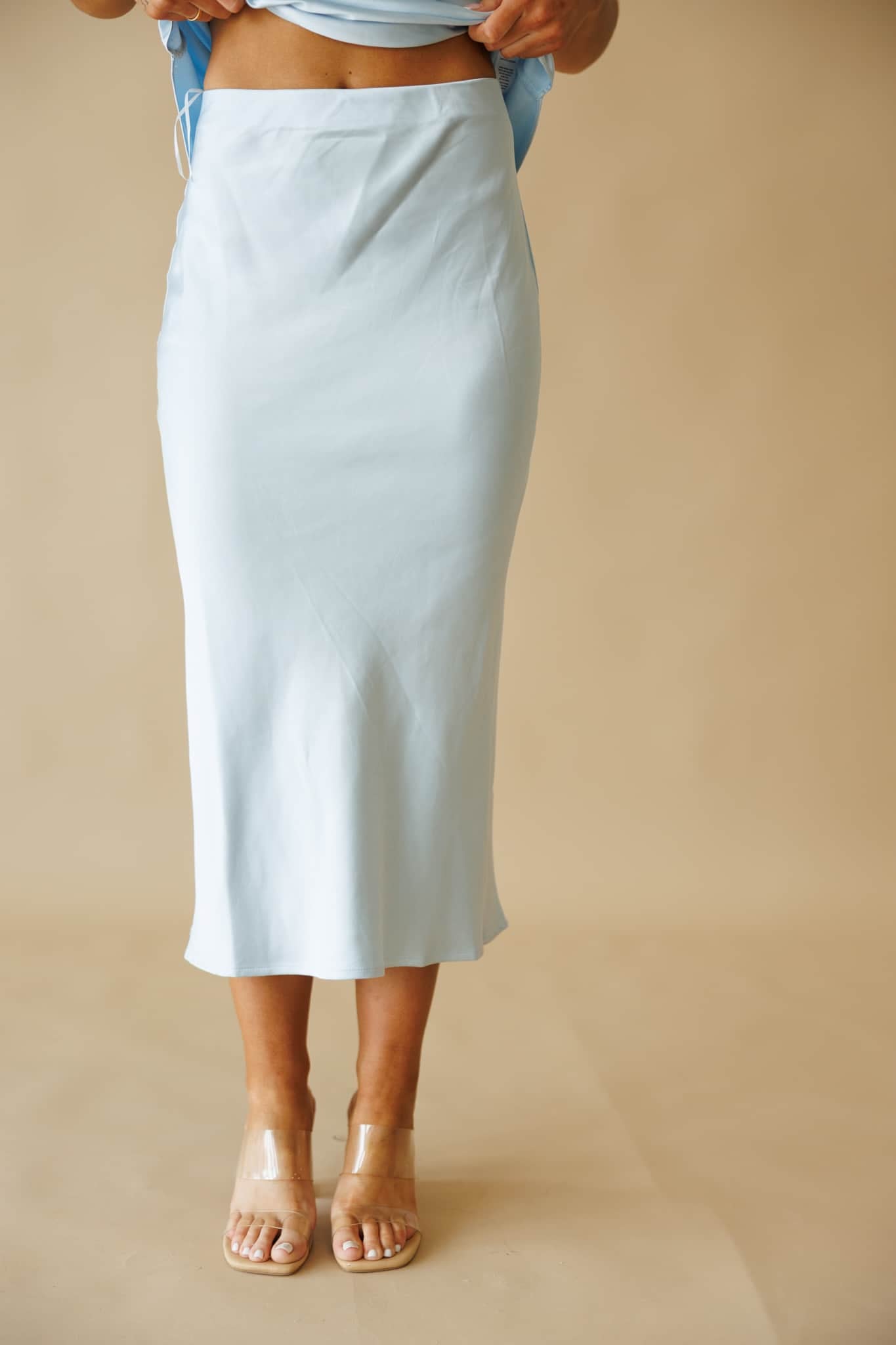 Sleek Satin Skirt
