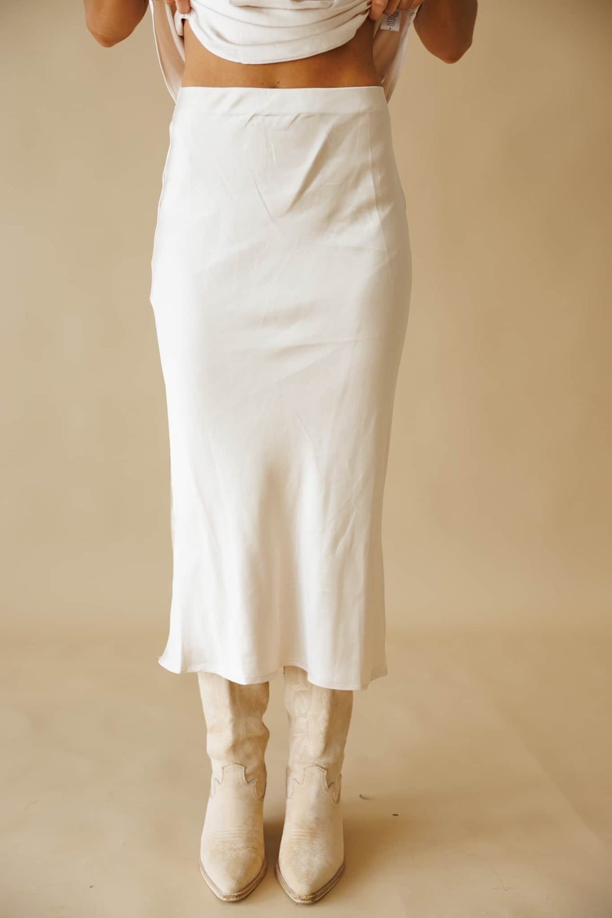 Sleek Satin Skirt