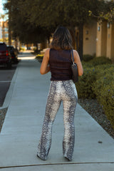 Snake Flare Print Pant