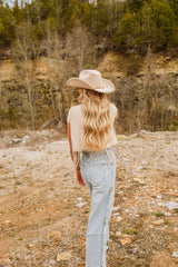 Snap Up Wide Leg Denim