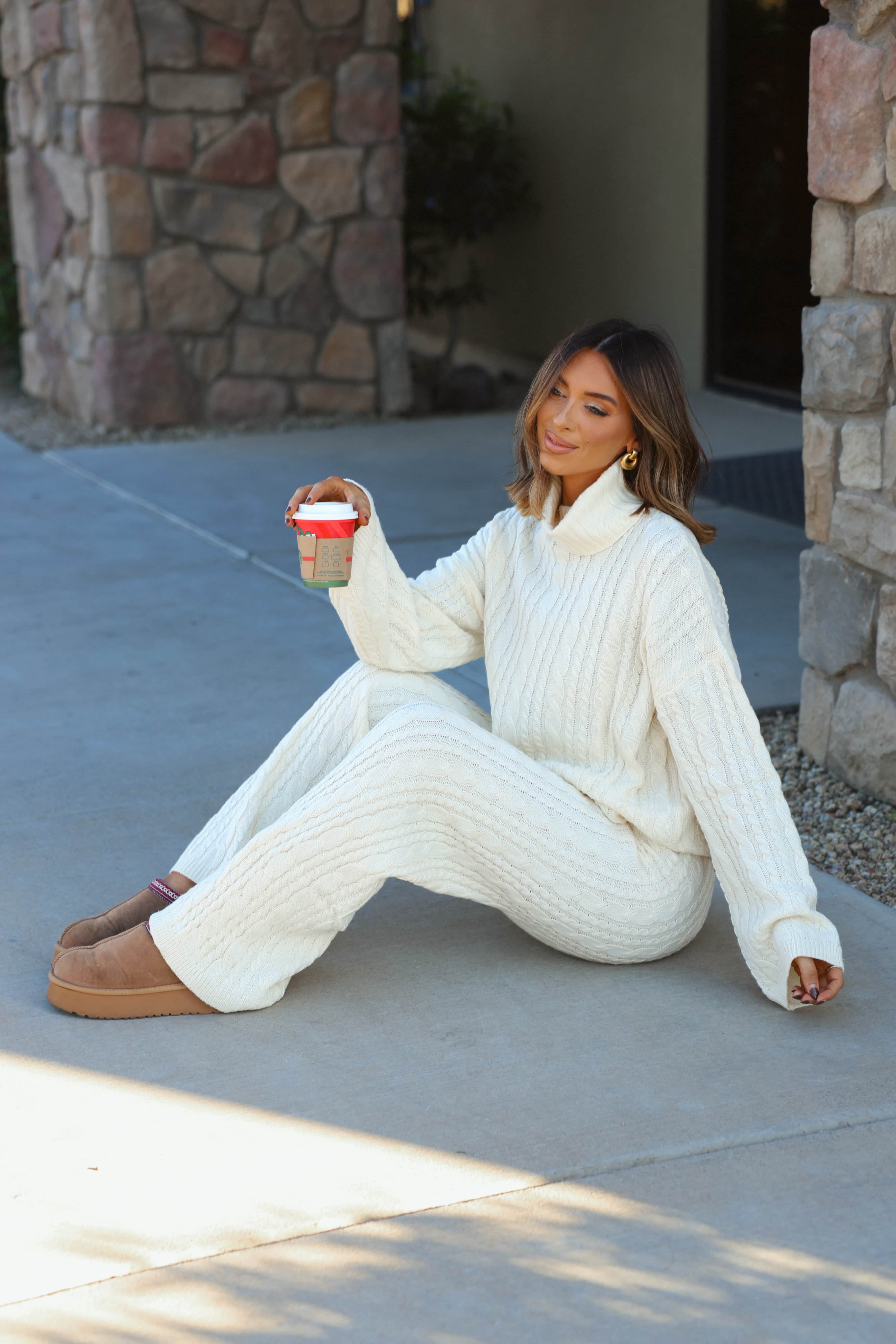 Snowed In Cable Knit Pants