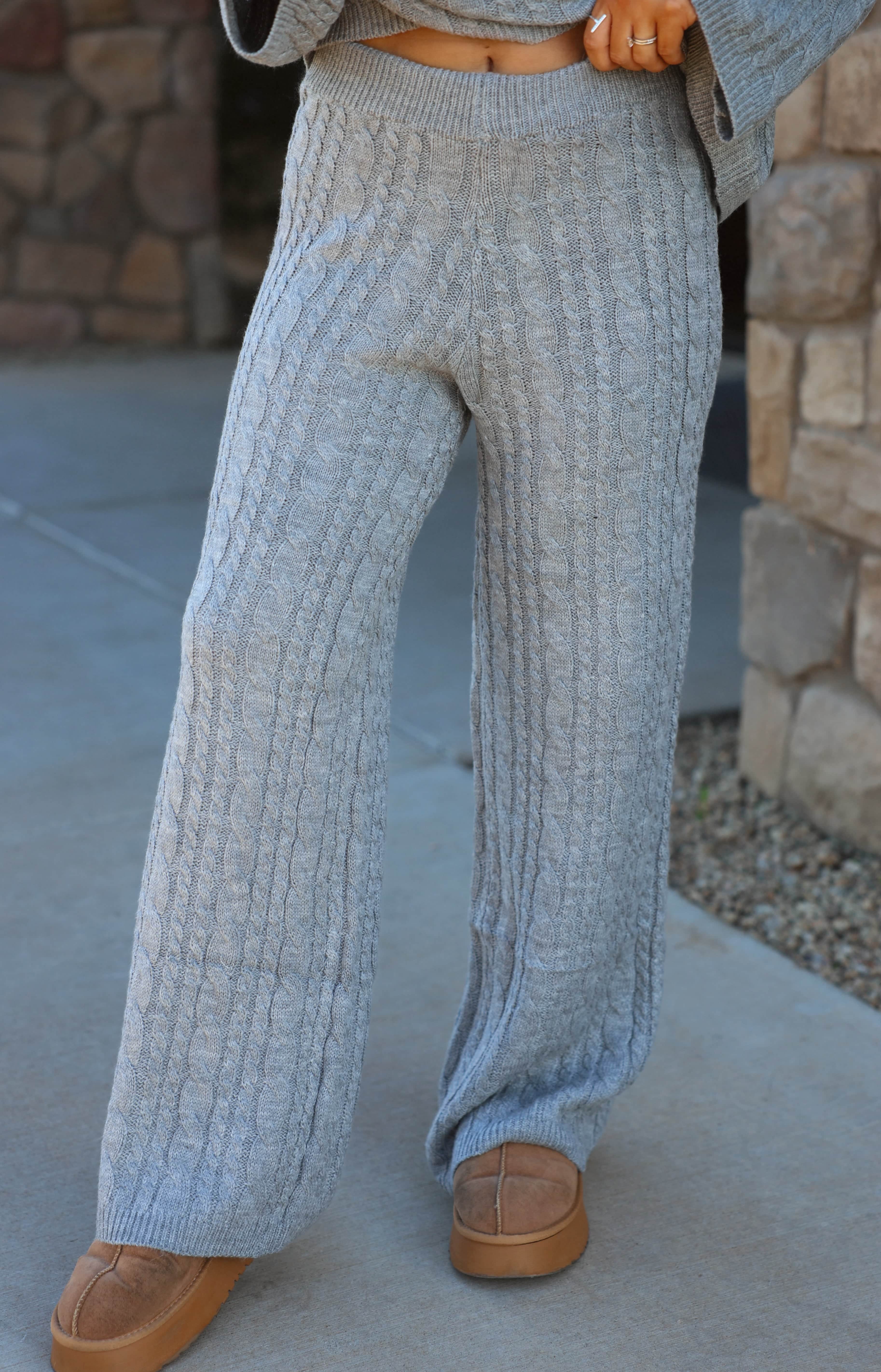 Snowed In Cable Knit Pants