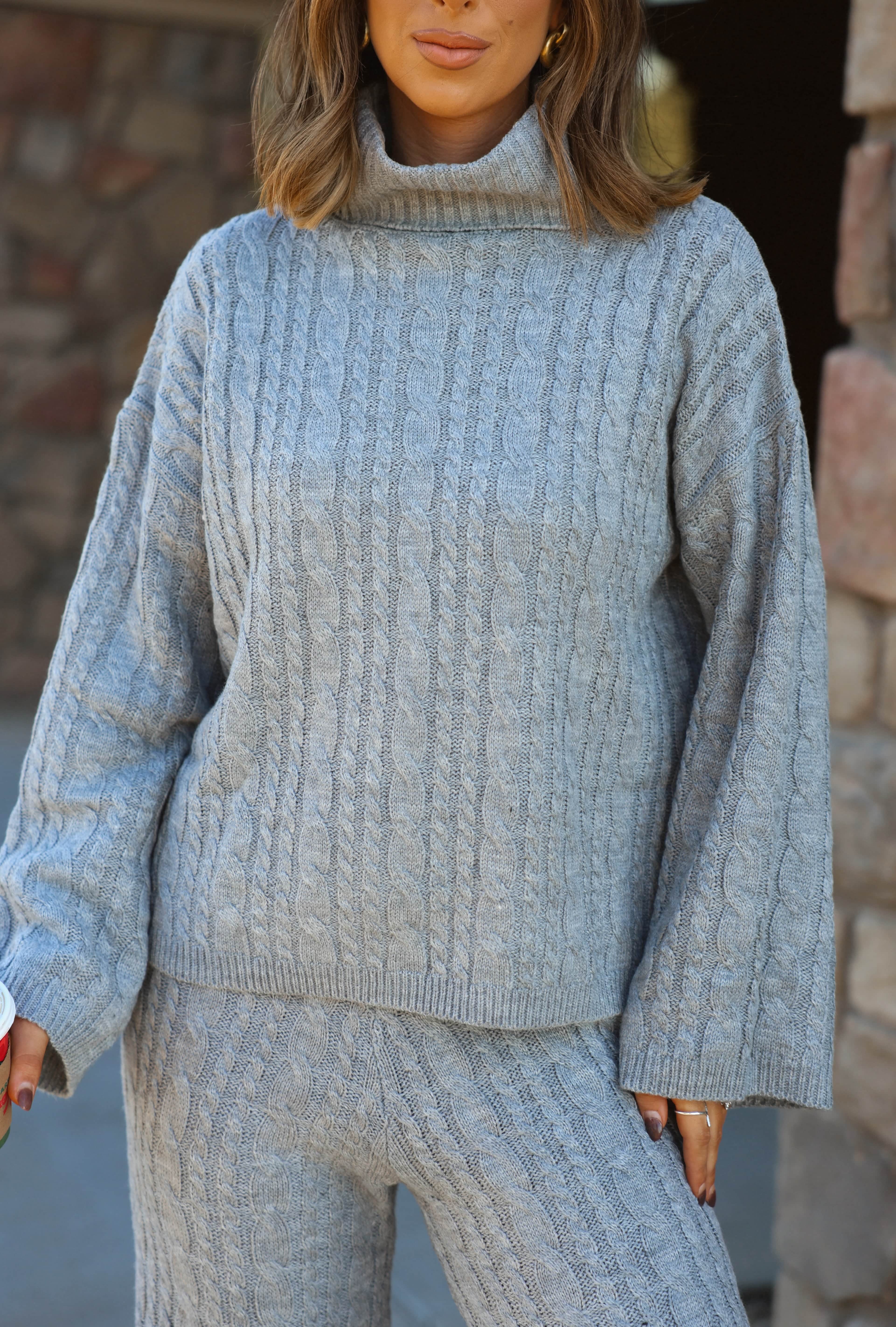 Snowed In Cable Knit Sweater