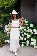 White Bubble Hem Top