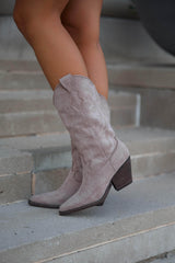 Suede Western Cowboy Boot