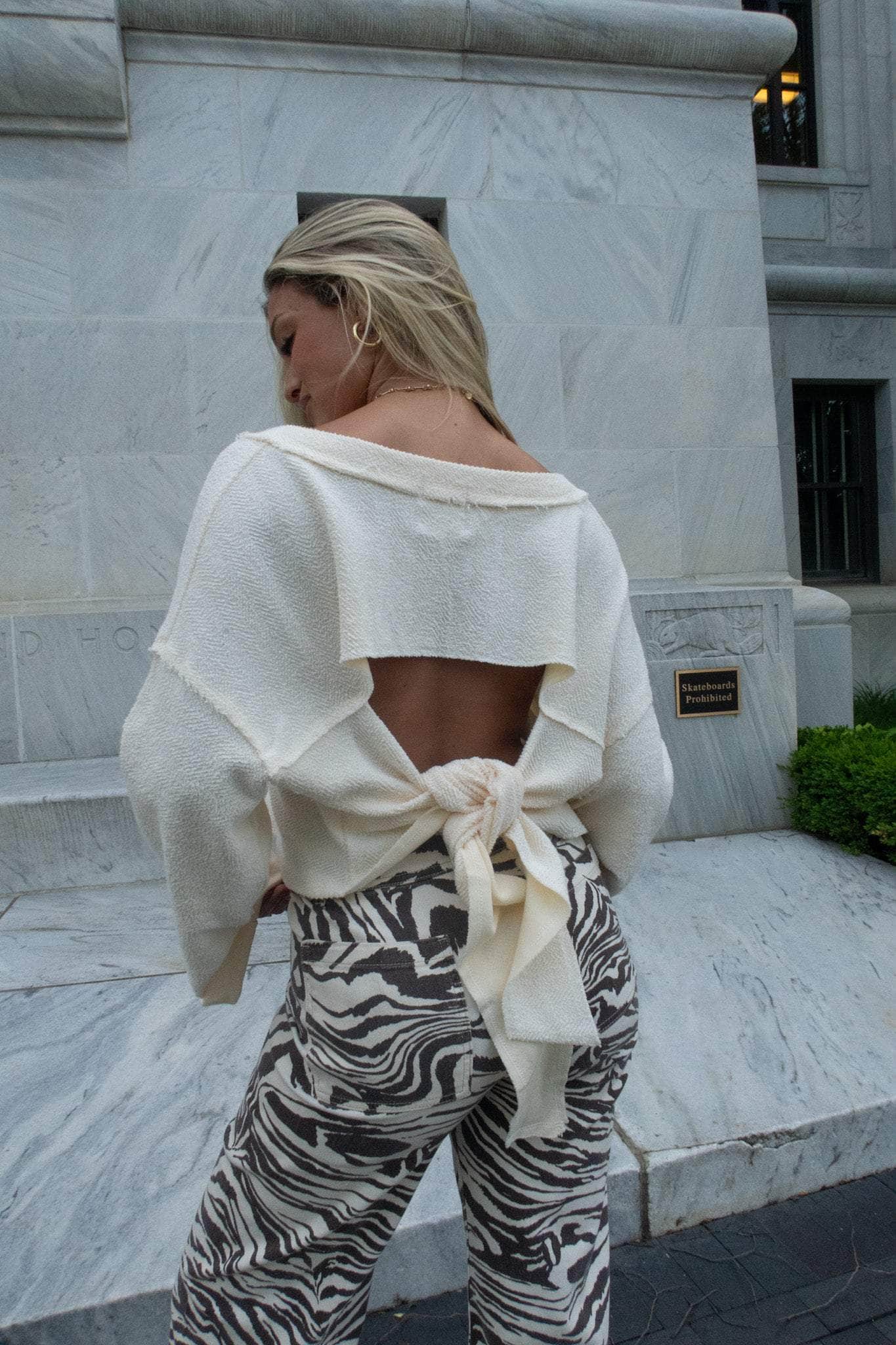 Tie Back Pullover Top
