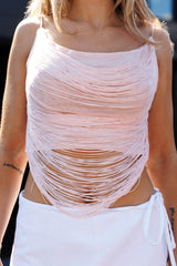 Pink Rodeo Fringe Top