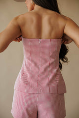 Cherry Gingham Top