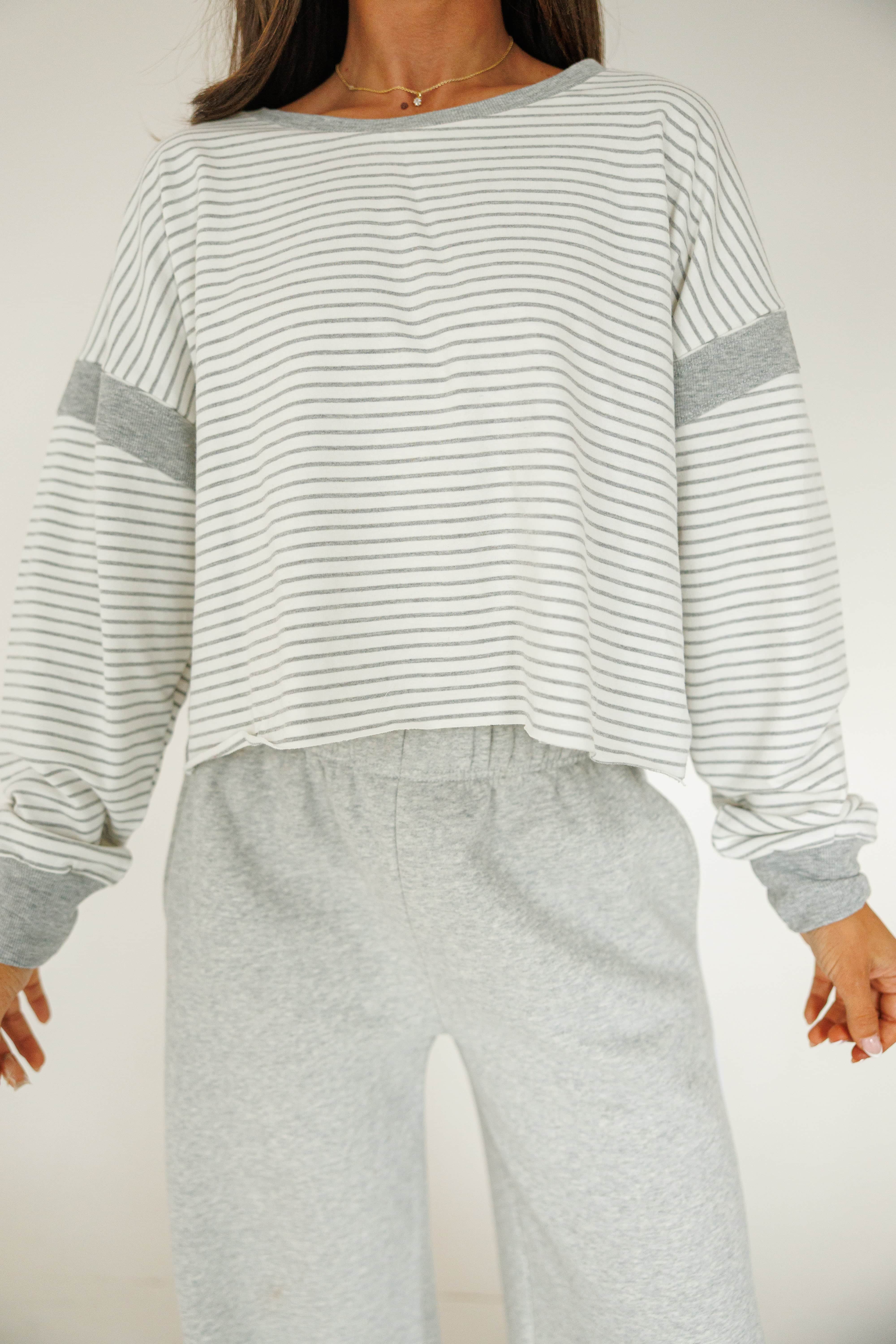 Striped Cutout Back Top