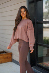 Mineral Wash Cutout Back Sweatshirt