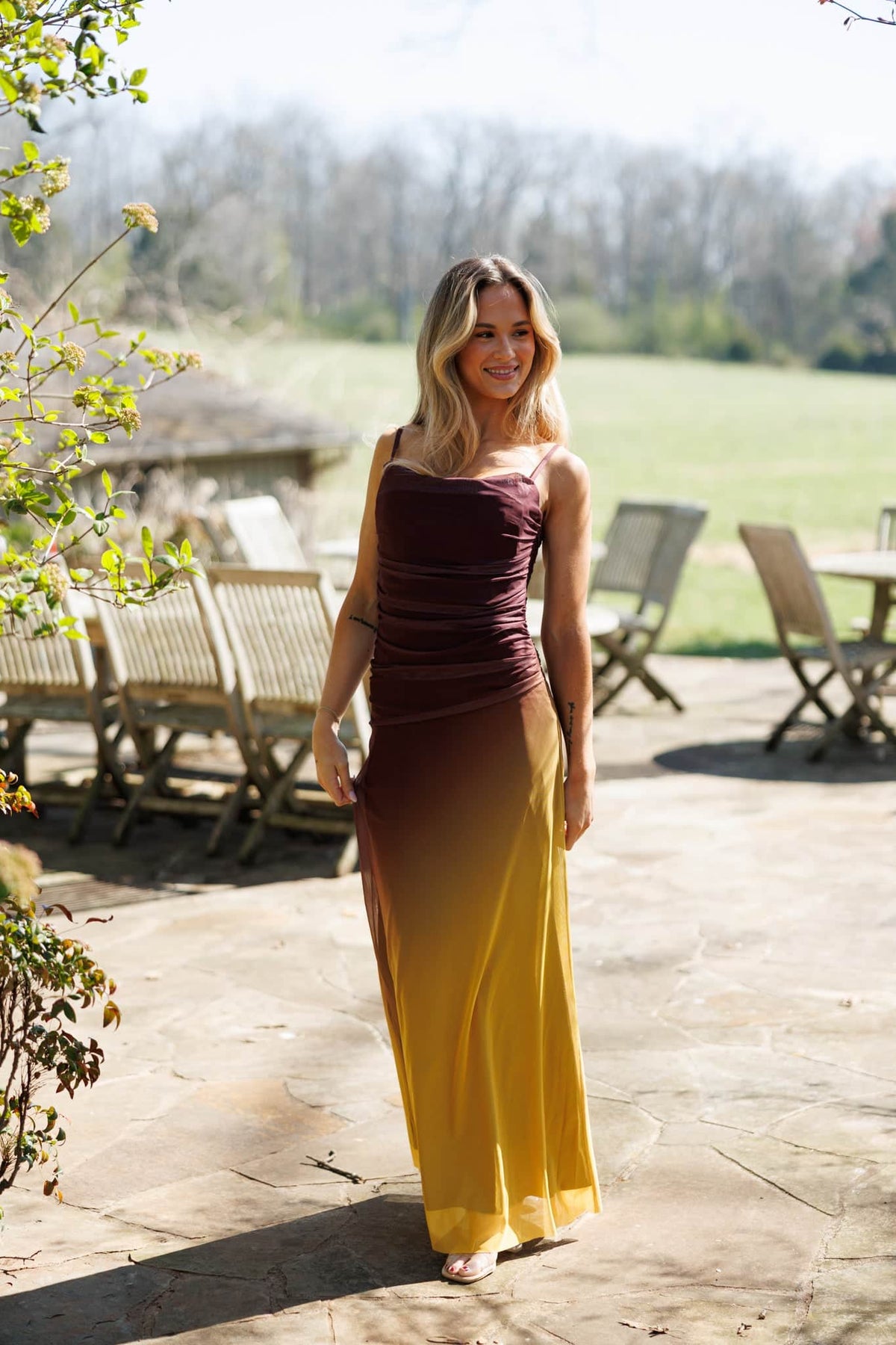 Golden Pour Maxi Dress