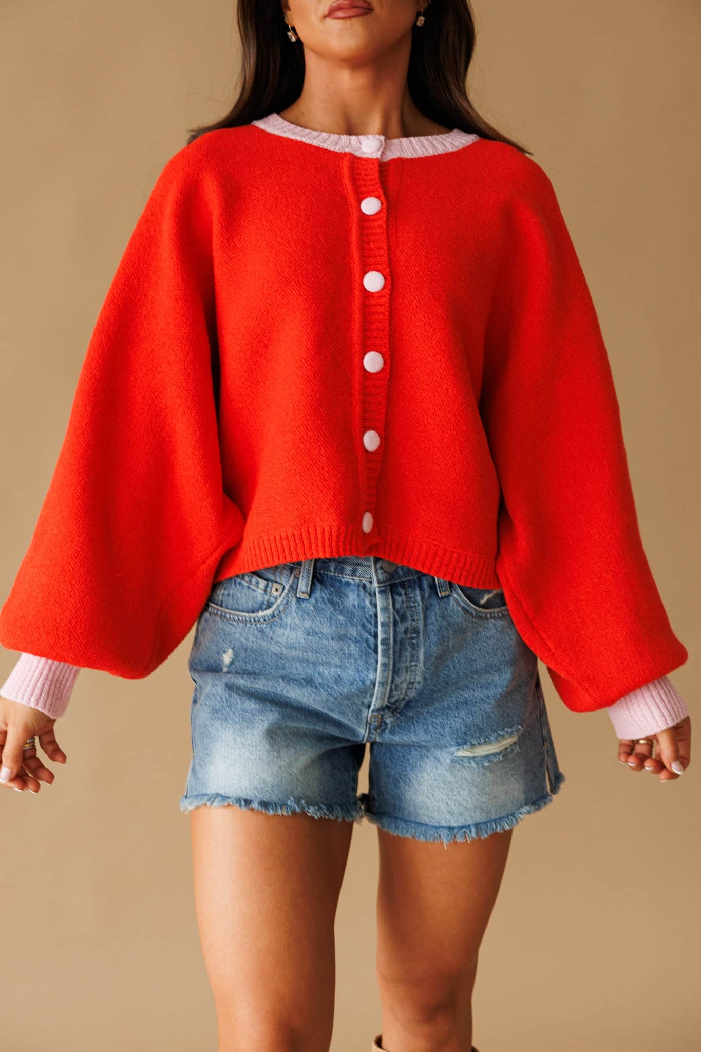Contrast Crush Cardigan
