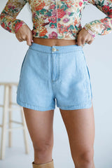 Chambray Shorts