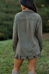 Valley Suede Button Up Shacket