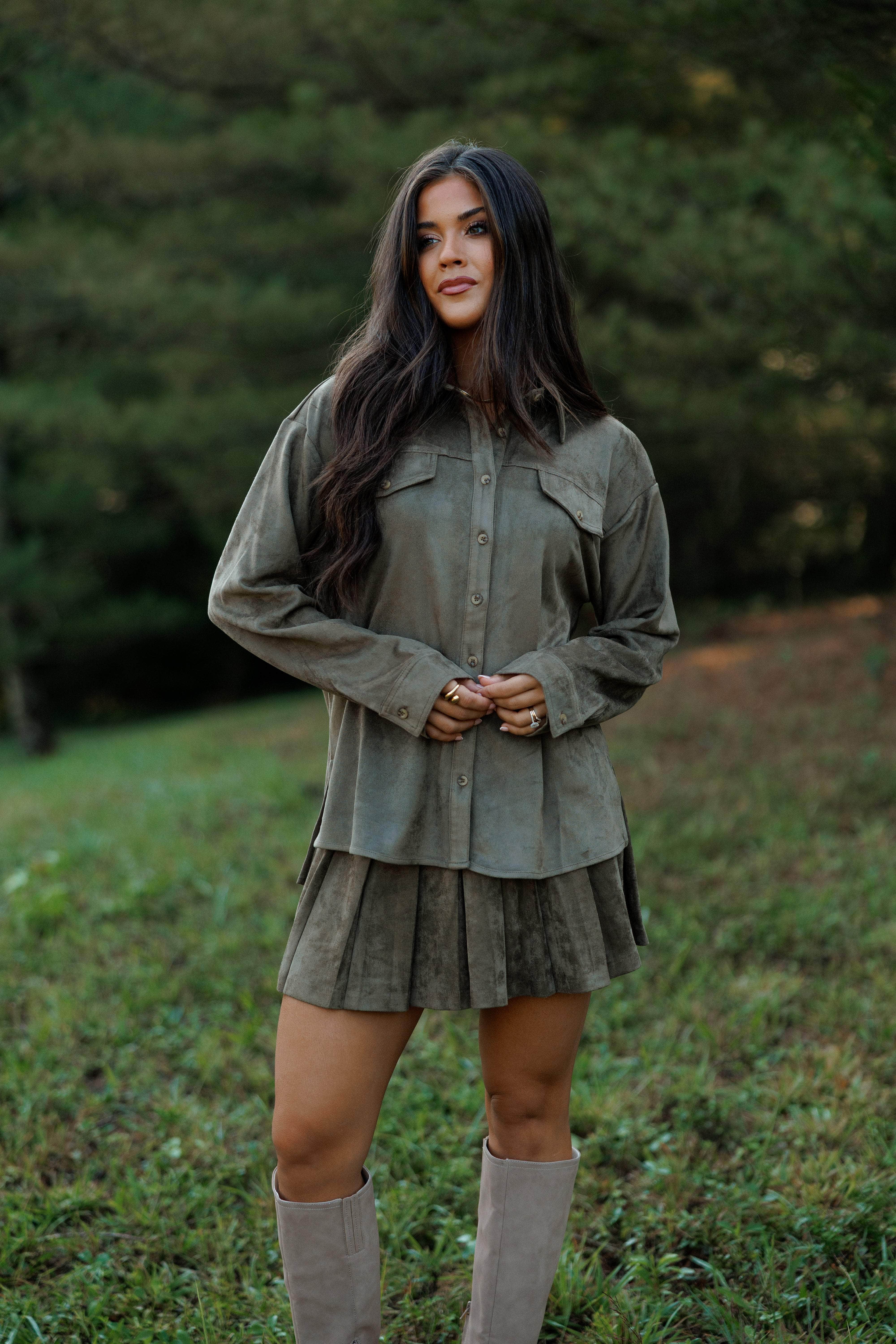 Valley Suede Button Up Shacket