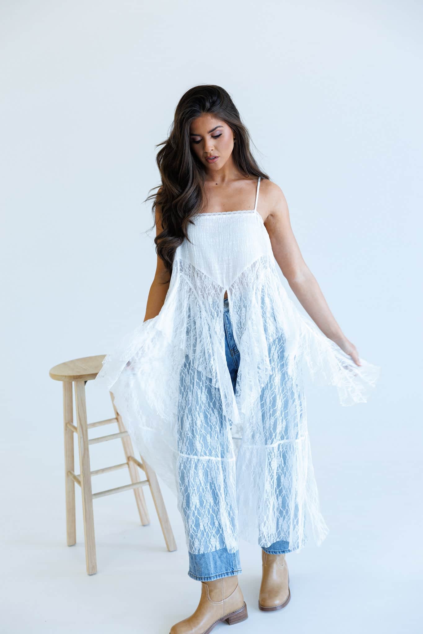 Pre-Order! Drifting Away Lace Top