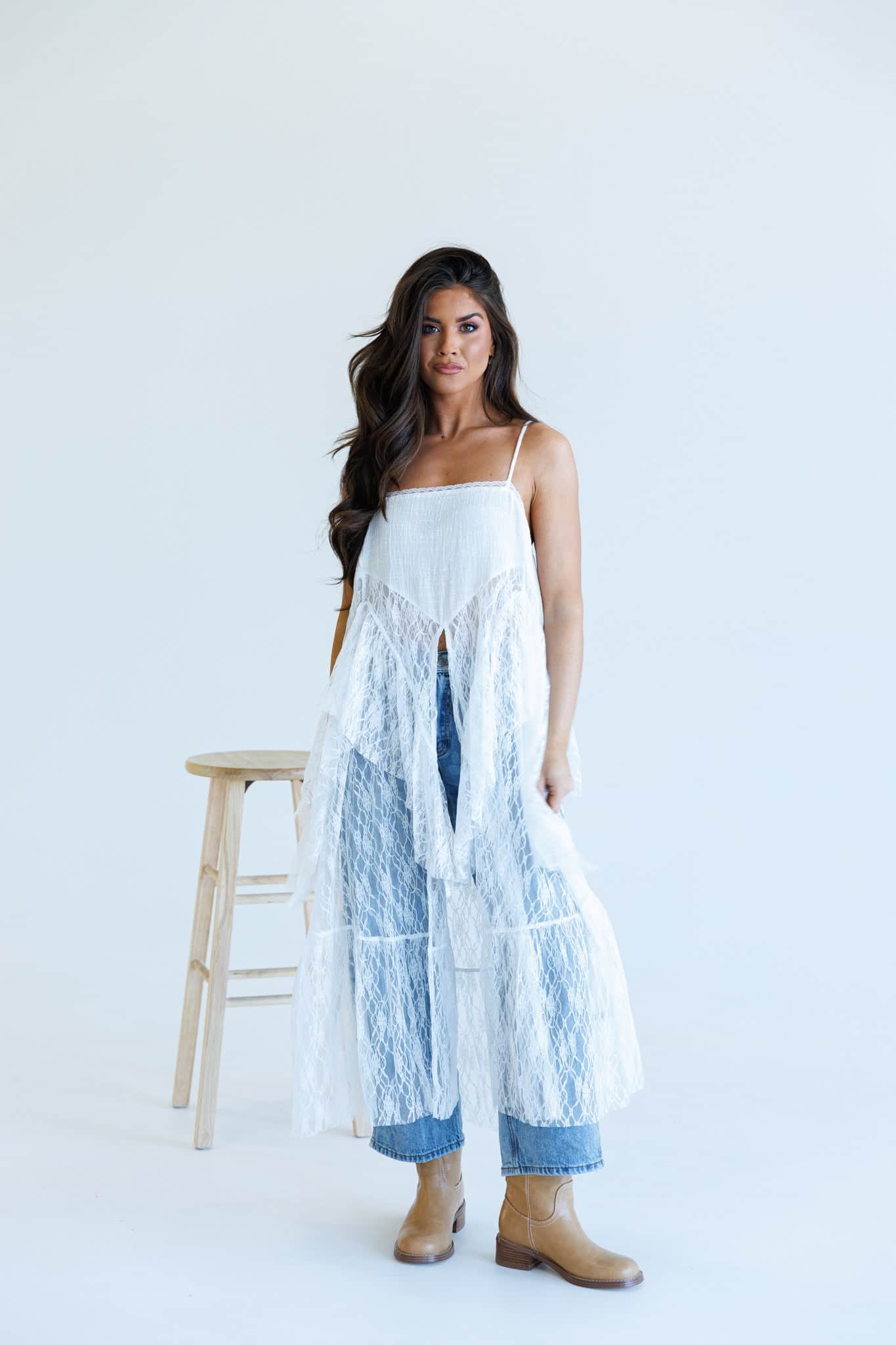 Pre-Order! Drifting Away Lace Top