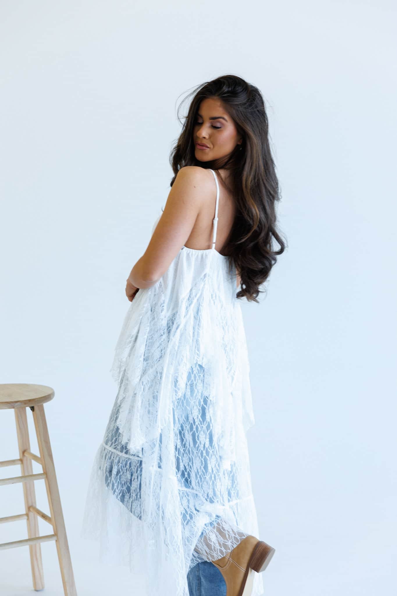Pre-Order! Drifting Away Lace Top