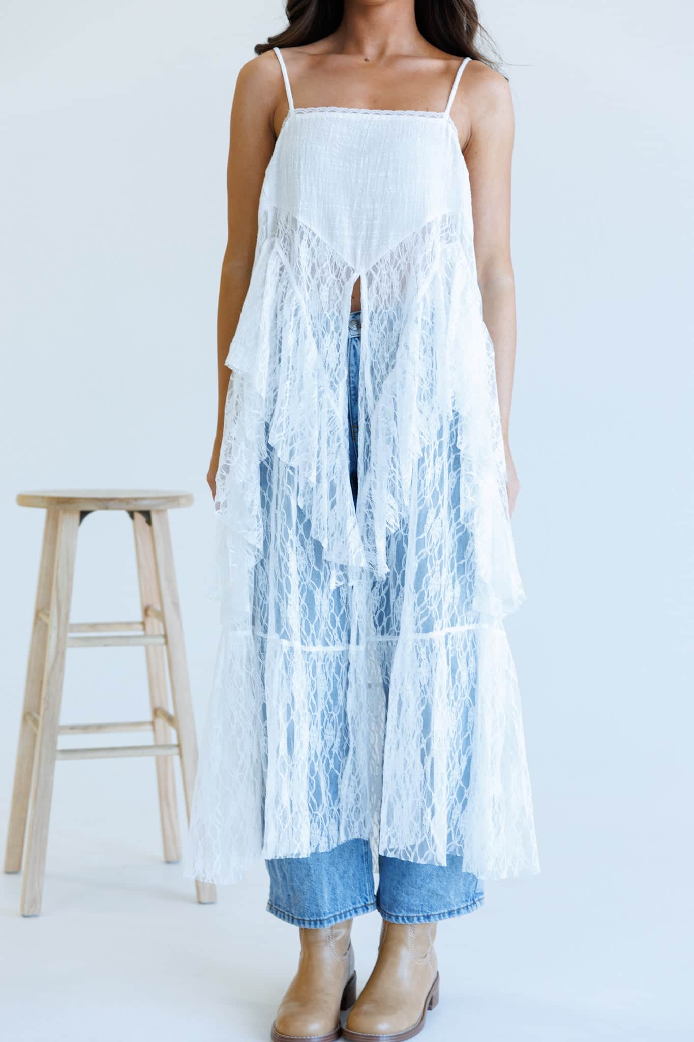 Pre-Order! Drifting Away Lace Top