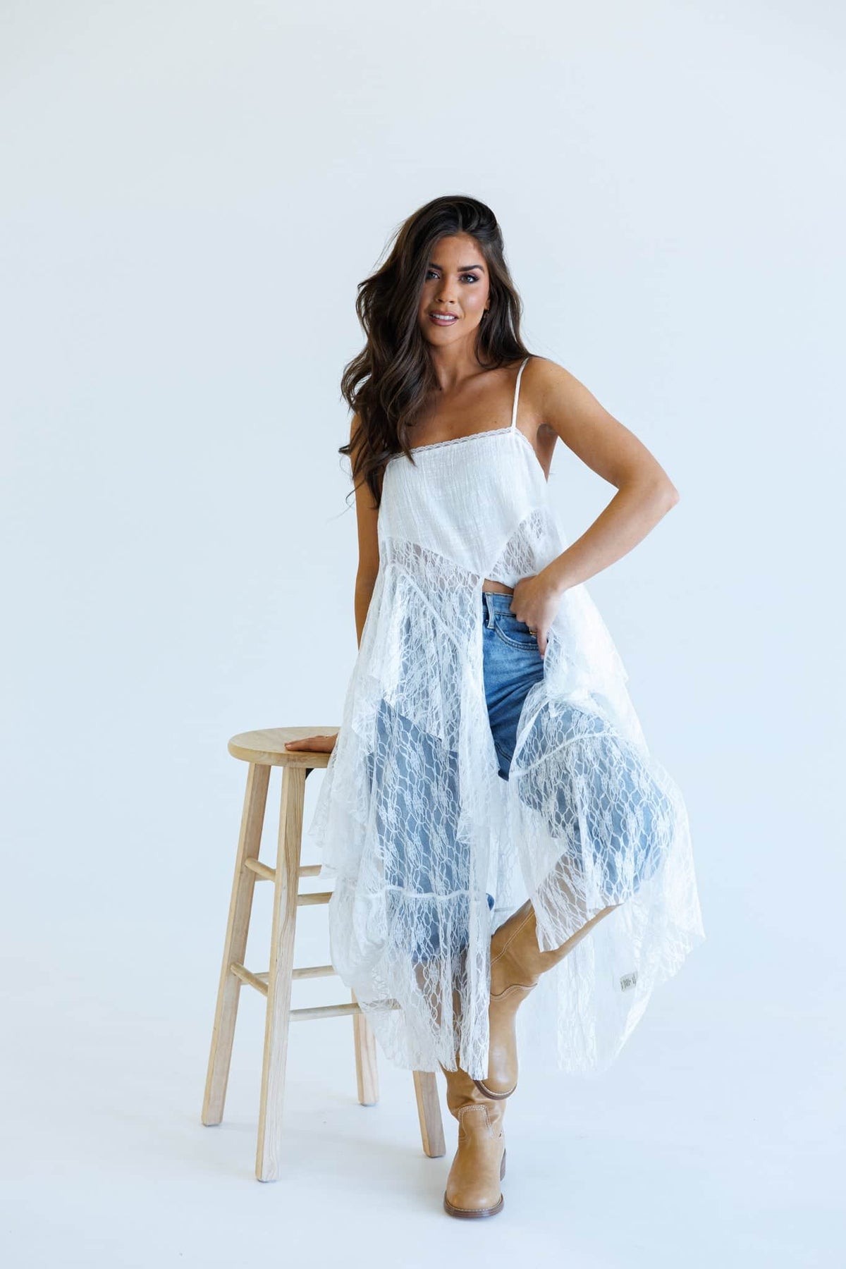 Pre-Order! Drifting Away Lace Top