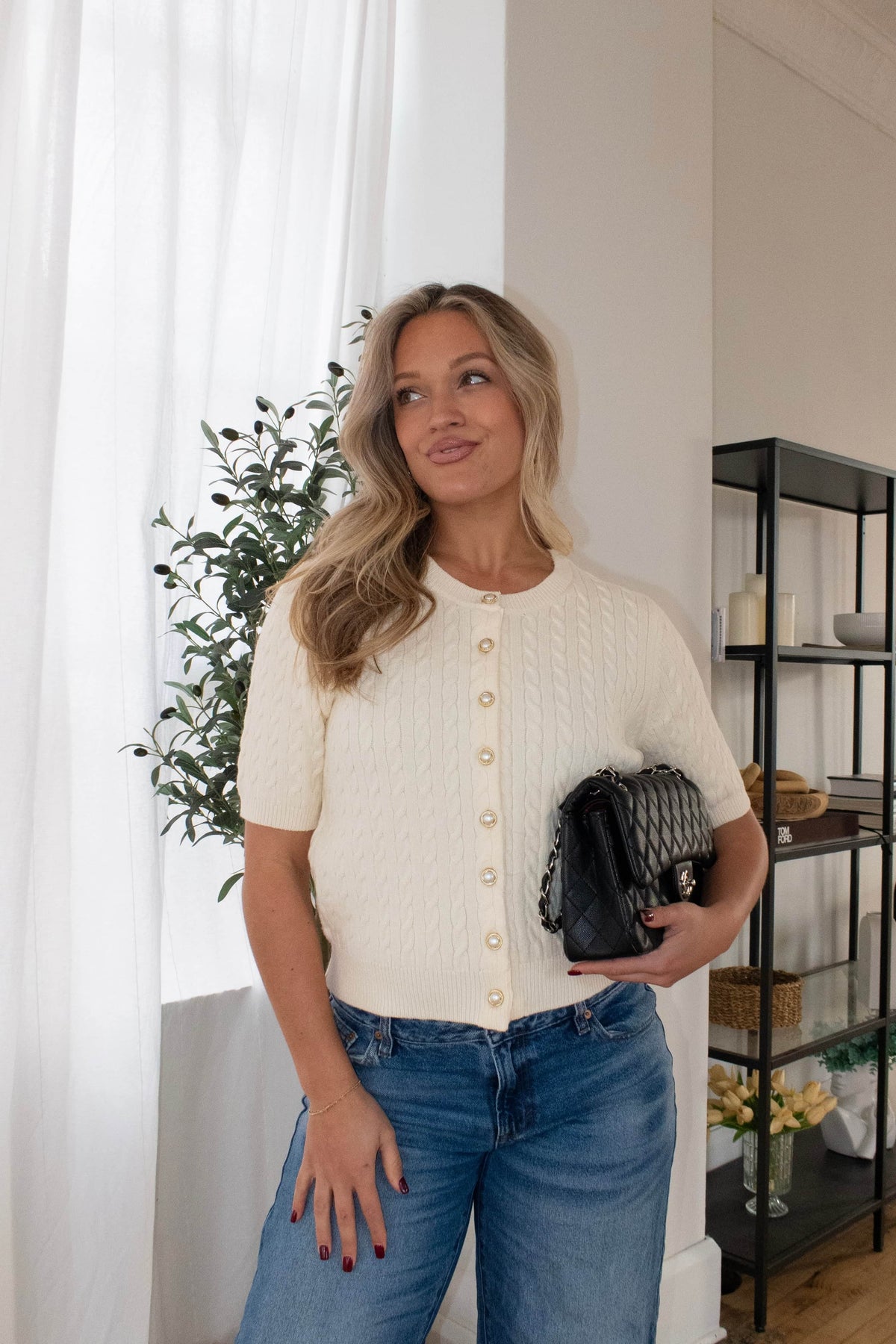 Cable Knit Cardigan Top
