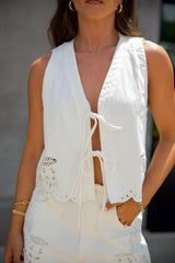 Western Bloom Tie Vest