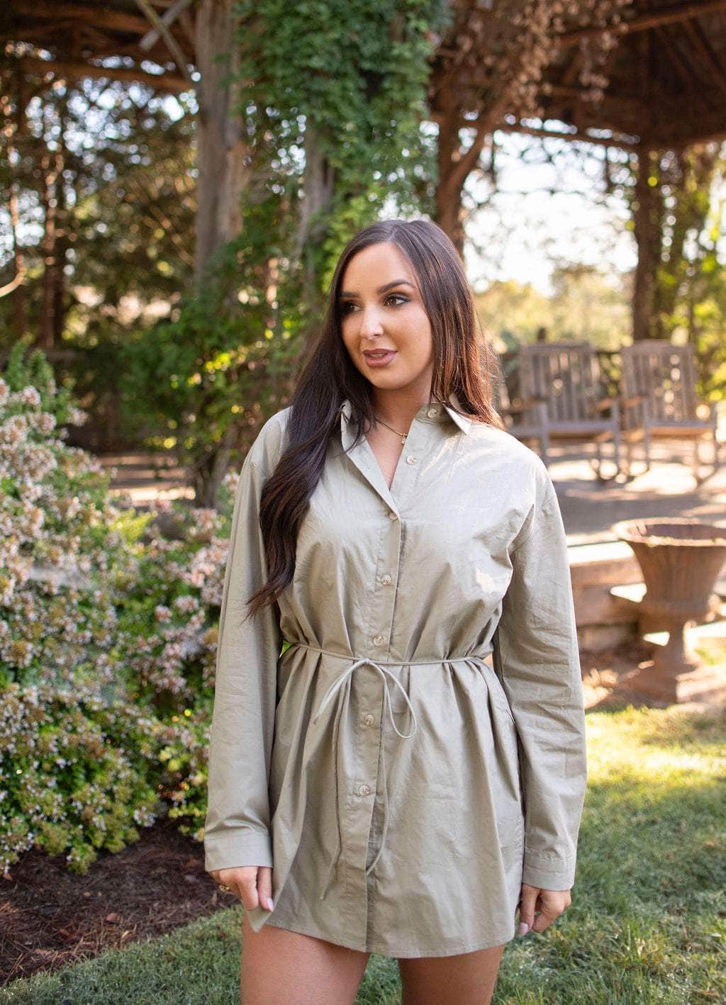 Western Chic Shirt Romper