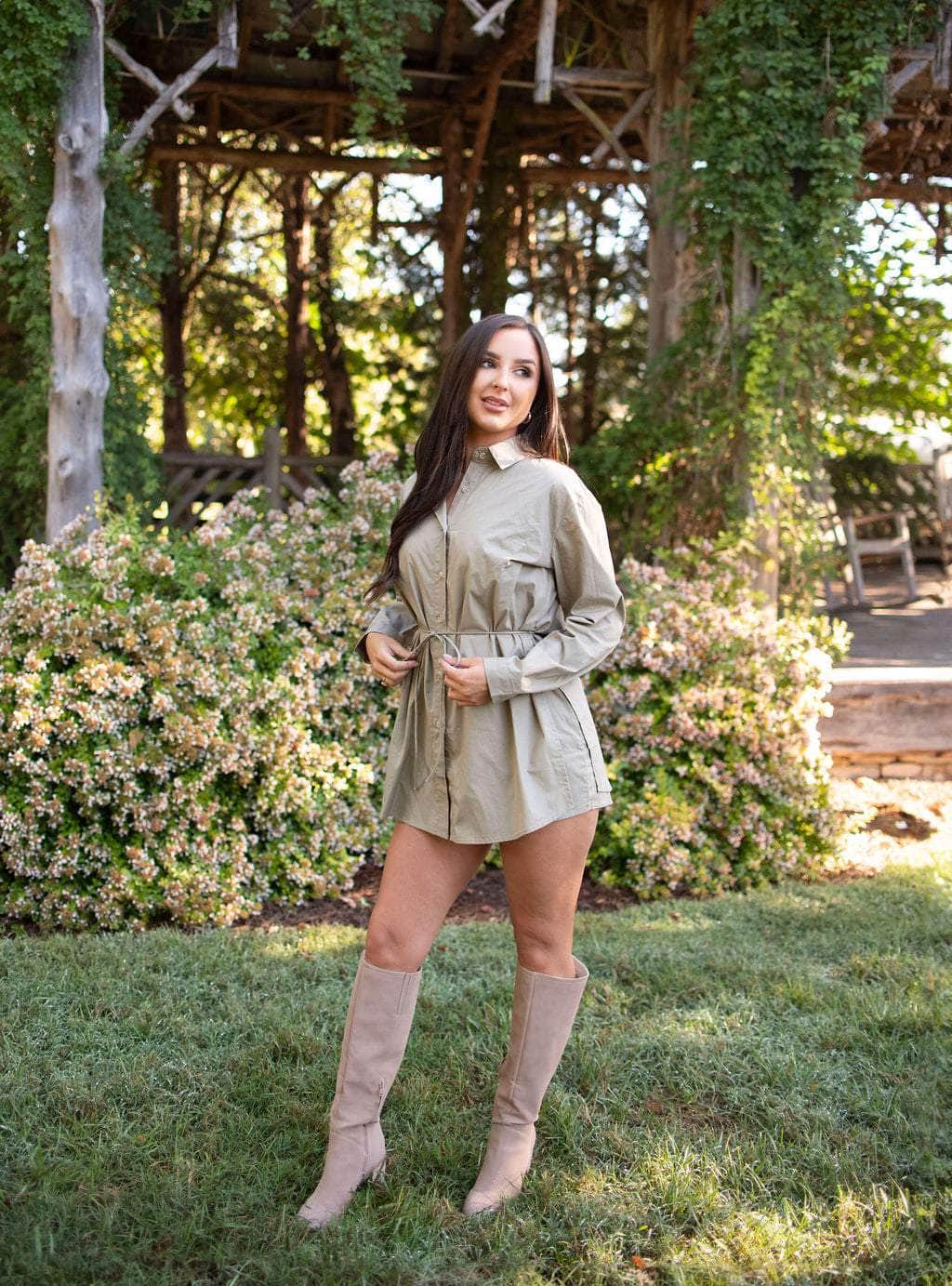 Western Chic Shirt Romper